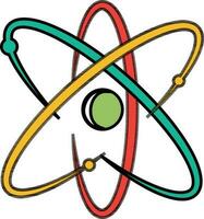 illustratie van atoom icoon in vlak stijl. vector