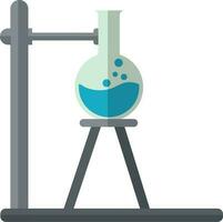 chemisch experiment buis in grijs en blauw kleur. vector