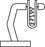 zwart en wit test buis. vector