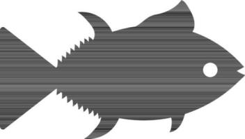 schattig zwart vis in vlak stijl. vector