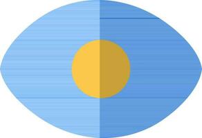 veiligheid oog icoon in blauw kleur. vector