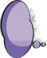 blanco toespraak bubbel in Purper kleur. vector