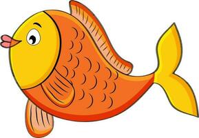 illustratie van een schattig kleurrijk vis. vector