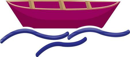 roze boot met blauw Golf. vector