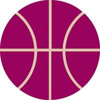 roze basketbal in vlak stijl. vector