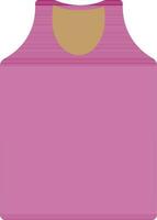 mouwloos overhemd in roze en bruin kleur. vector