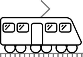 vlak illustratie van trein in zwart en wit kleur. vector