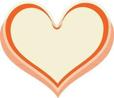 vlak stijl illustratie van een oranje hart. vector