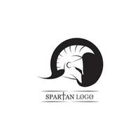 spartaanse helm logo sjabloon vector