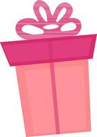 geschenk doos versierd roze boog lintje. vector