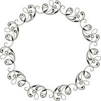 grijs blanco cirkel kader gemaakt door bloemen ontwerp. vector