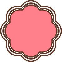 roze en bruin blanco sticker of label. vector