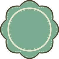 blanco groen wijnoogst insigne en label. vector