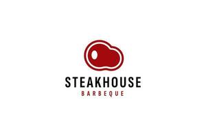 steak huis logo vector icoon illustratie