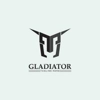 Spartaanse helm, gladiator logo sjabloon vector pictogram ontwerp, hoofd icoon van krijgers, soldaat