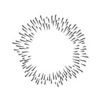 hand- getrokken starburst tekening explosie vector illustratie geïsoleerd Aan wit achtergrond.