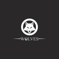 wolven logo, vos, wolf hoofd, dier vetor en logo ontwerp wild gebrul hond illustratie, abstract voor spel logo symbool hoofd dier vector