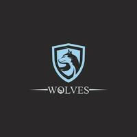 wolven logo, vos, wolf hoofd, dier vetor en logo ontwerp wild gebrul hond illustratie, abstract voor spel logo symbool hoofd dier vector