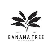 gemakkelijk silhouet banaan boom logo. vlak ontwerp vector