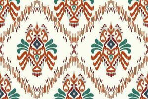 ikat bloemen paisley borduurwerk Aan wit achtergrond.ikat etnisch oosters naadloos patroon traditioneel.azteken stijl abstract vector illustratie.ontwerp voor textuur, stof, kleding, verpakking, decoratie.