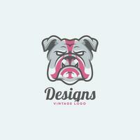 bulldog hoofd vector logo inspiratie