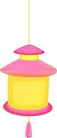 geel en roze lantaarn ontwerp. vector