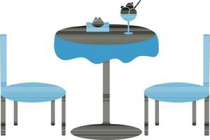 ronde tafel met stoelen. vector