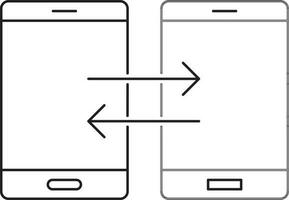 gegevens overdracht teken of symbool in vlak ontwerp. vector