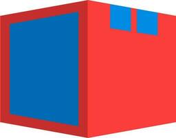 illustratie van karton in rood en blauw kleur. vector