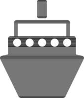 vlak zwart teken of symbool van een schip. vector