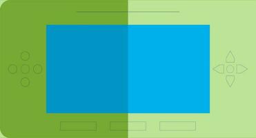groen en blauw handheld retro spel. vector