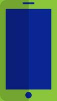 illustratie van een smartphone in groen en blauw kleur. vector