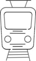 lijn kunst symbool van trein. vector