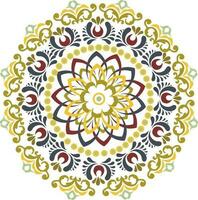 mooi artistiek bloemen mandala ontwerp. vector
