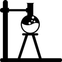 chemisch experiment buis in zwart en wit kleur. vector