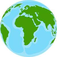 aarde wereldbol symbool in vlak stijl. vector