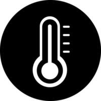 zwart en wit illustratie van thermometer icoon. vector