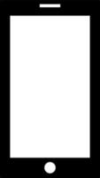 illustratie van een smartphone in zwart en wit kleur. vector