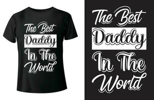 de het beste papa in de wereld vaders dag t-shirt ontwerp en vector