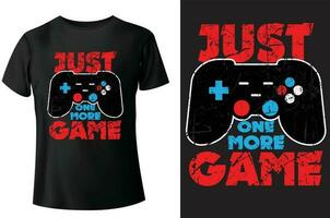 alleen maar een meer spel met gamer wijnoogst t-shirt ontwerp en vector-sjabloon vector