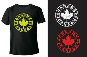 Canada typografie t-shirt ontwerp en vector-sjabloon vector