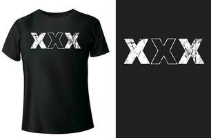 xxx typografie t-shirt ontwerp en vector-sjabloon vector