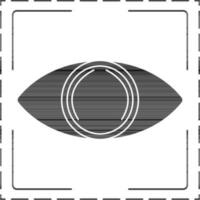 zwart oog lens Aan wit achtergrond. vector