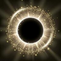 elegant glimmend cirkel kader met glinsterende stof deeltjes, vector illustratie