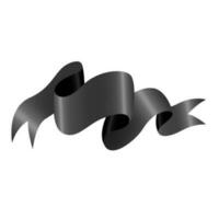 zwart banier lint, vector illustratie
