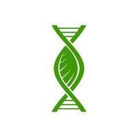 fabriek dna icoon, blad en groen gen schroef strand vector