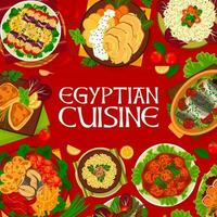 Egyptische keuken restaurant menu vector Hoes