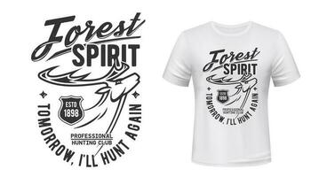 hert t-shirt afdrukken mockup van jacht- sport vector