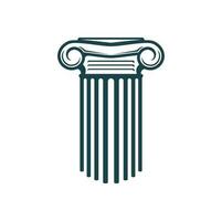 oude Grieks kolom pijler icoon, wettelijk advocaat vector