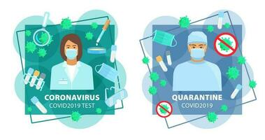 coronavirus virale epidemie, virus infectie tests vector